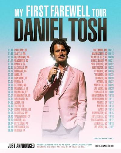 Daniel Tosh 2026 tour poster